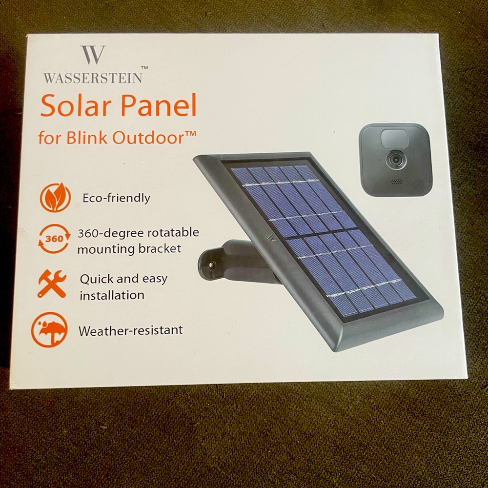 New with box solar panel for blink outdoor camera (black) 1pk